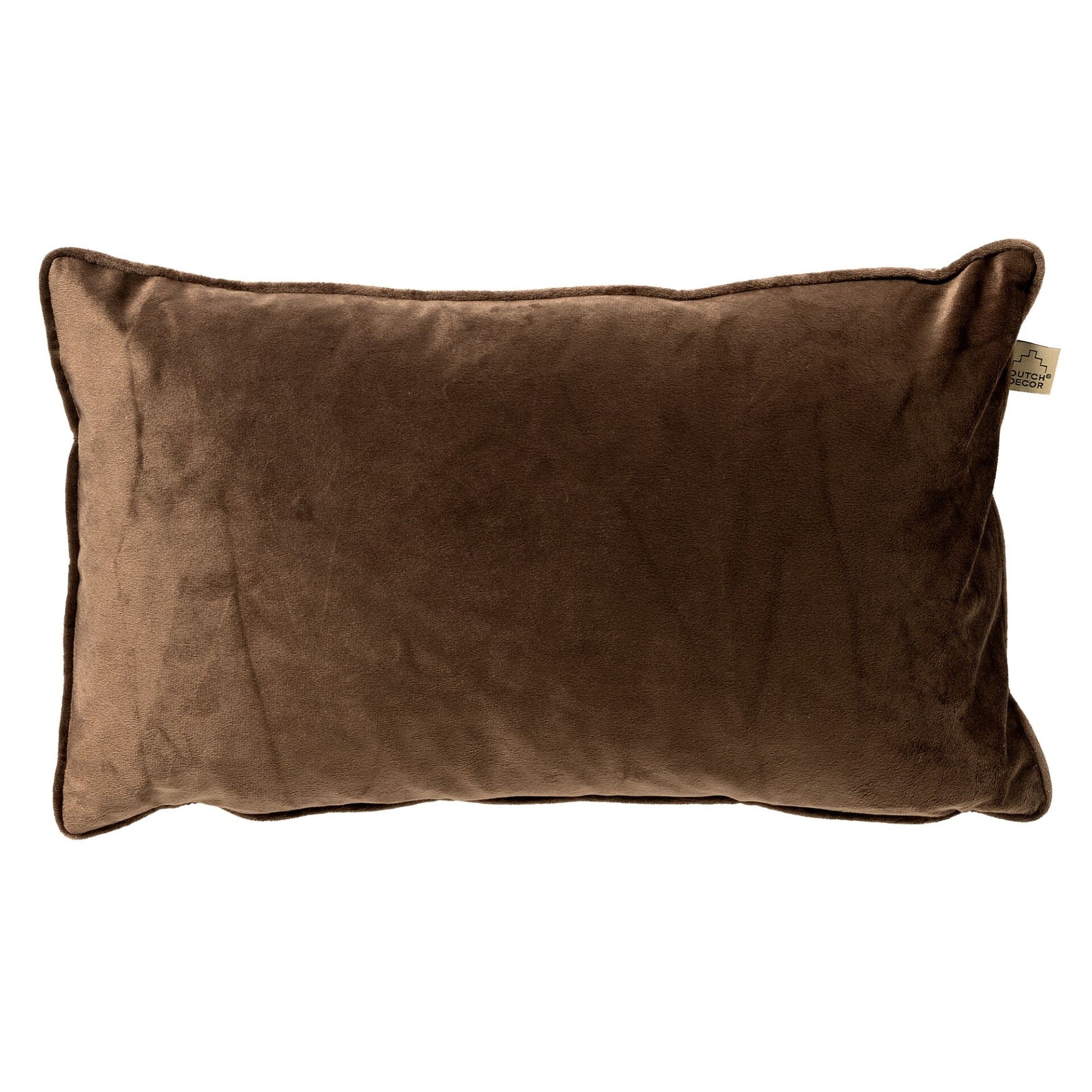 DUTCH DECOR - Sierkussen Finn velvet bruin