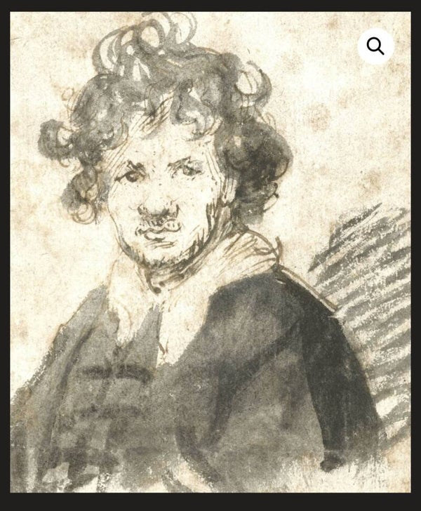 Canvas Zelfportret Rembrandt van Rijn