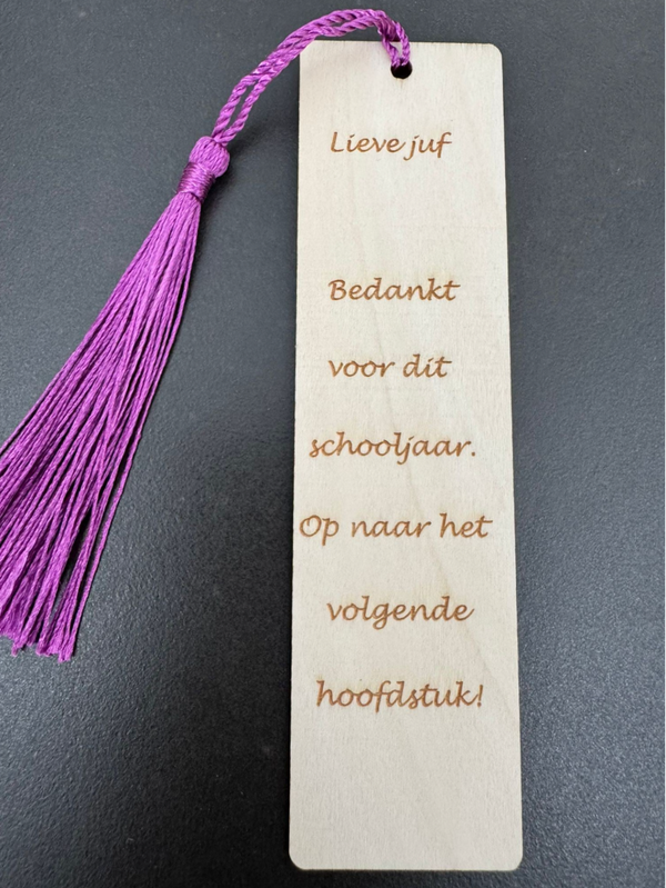 Dunne boekenlegger – Bedankt juf/meester