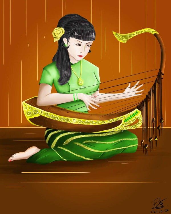 Myanmar’s most iconic traditional musical instrument.