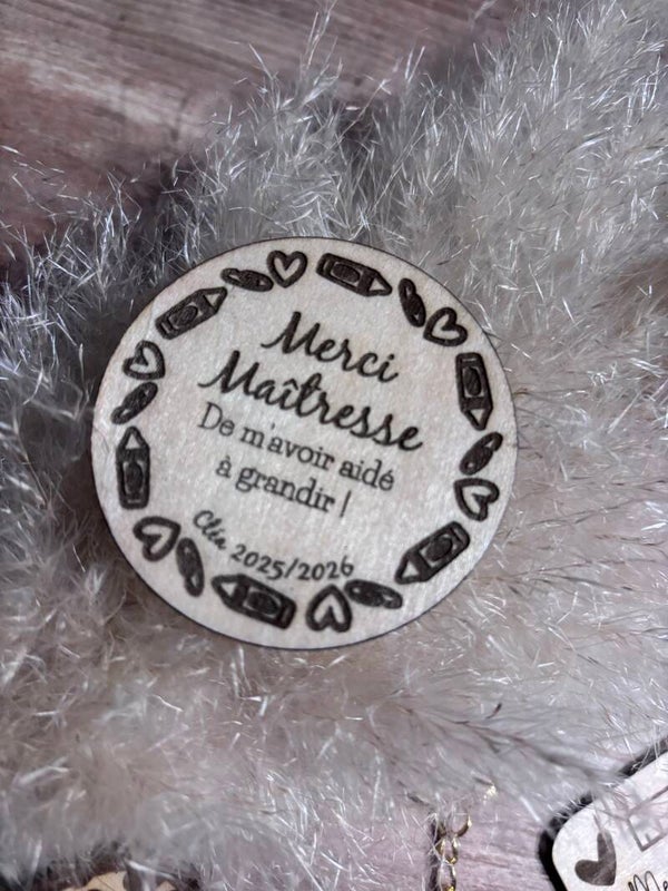 Magnet rond Merci