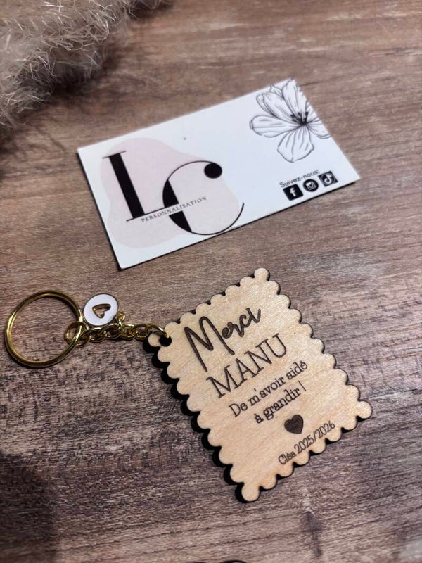 🔑 Porte‑clés personnalisés biscuit