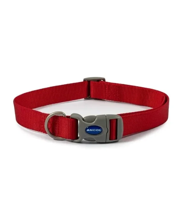 Ancol Viva Adjustable Dog Collar Red