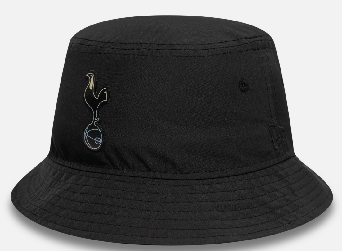 Tottenham Hotspur Iridescent Bucket Hat – Black Adults | Official Spurs Fan Hat New Era