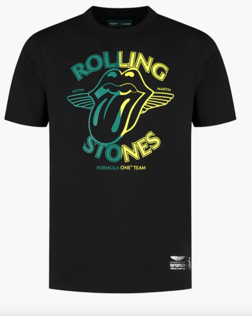 Aston Martin Aramco F1® x Rolling Stones Tee | Limited Edition Formula 1 Graphic T-Shirt