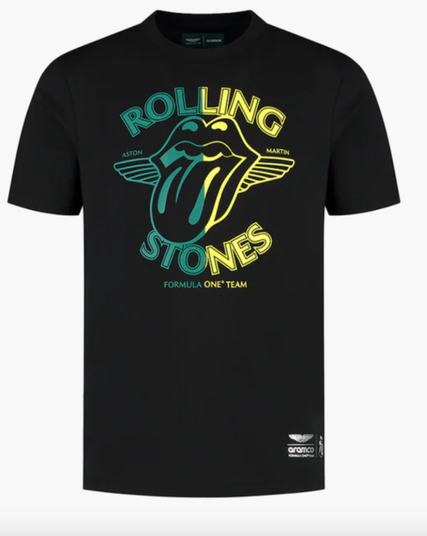 Aston Martin Aramco F1® x Rolling Stones Tee | Limited Edition Formula 1 Graphic T-Shirt