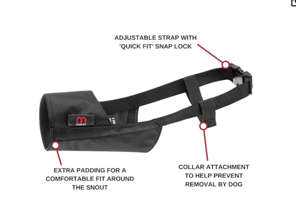 Mikki Nylon Muzzle Size 2 and 8