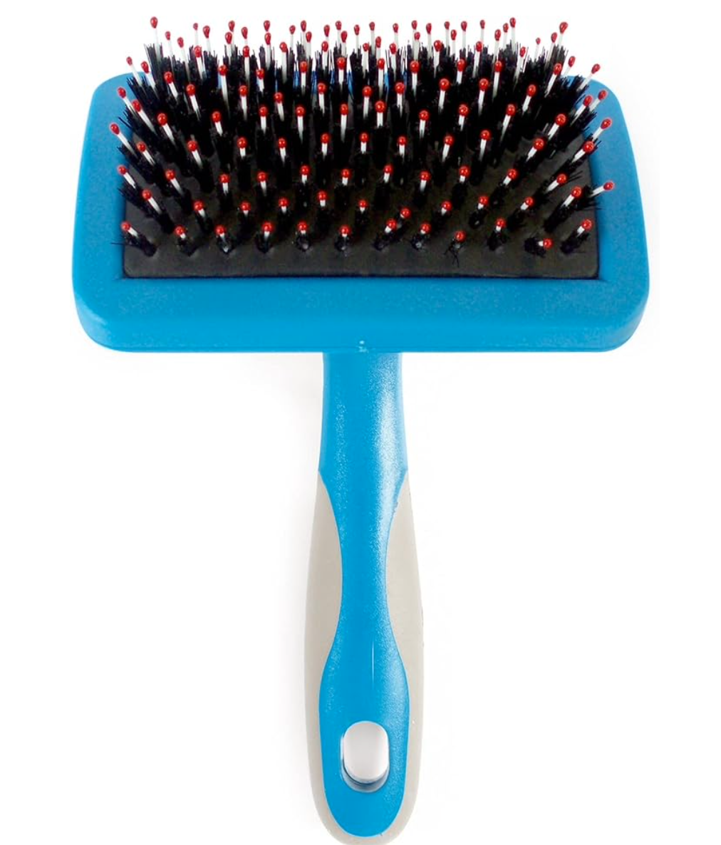 Ancol Ergo Hedgehog Pet Slicker for Long, Short, Silky & Curly Coats - Dog Puppy Multipurpose Hygiene Tool - Professional Grooming Accessory - Small