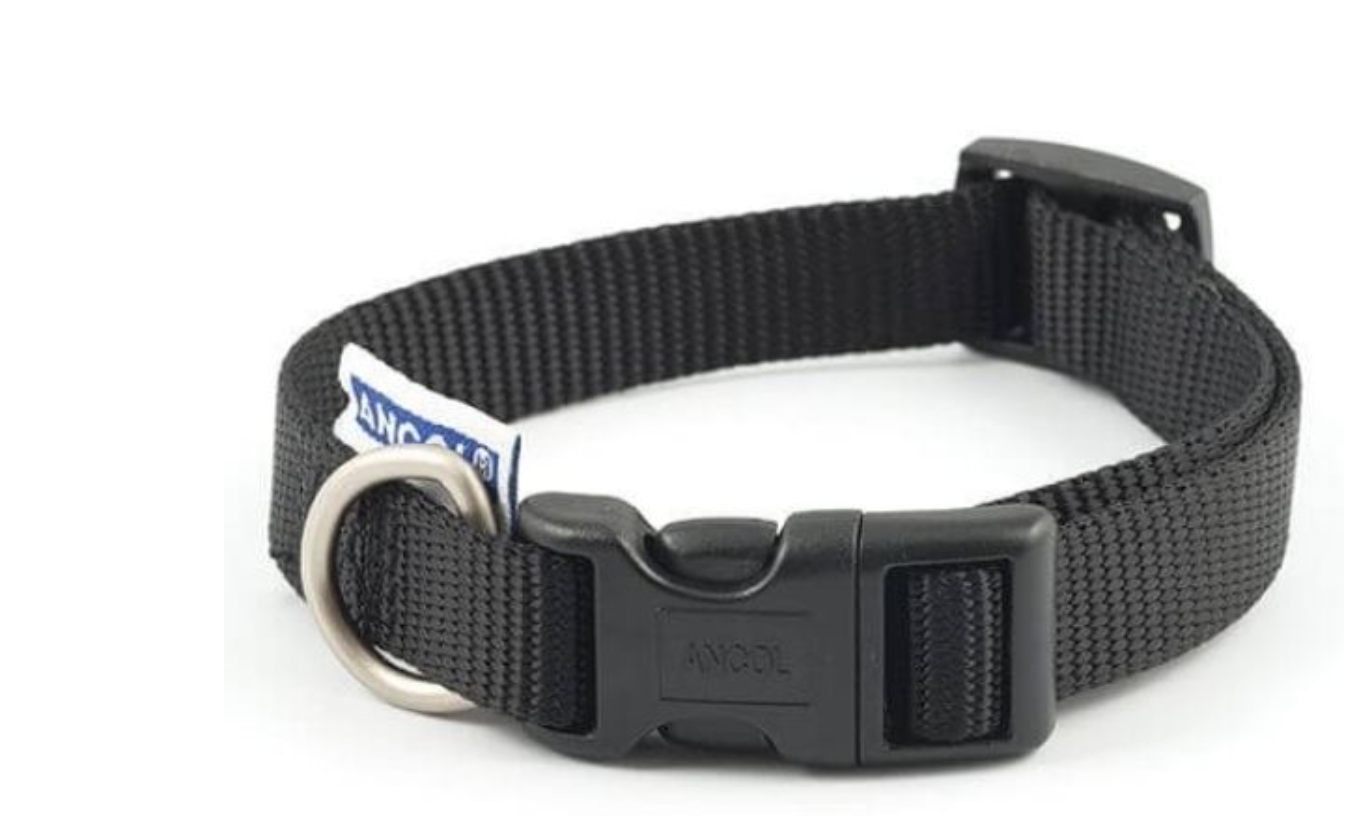 ANCOL VIVA QUICK FIT DOG COLLAR BLACK