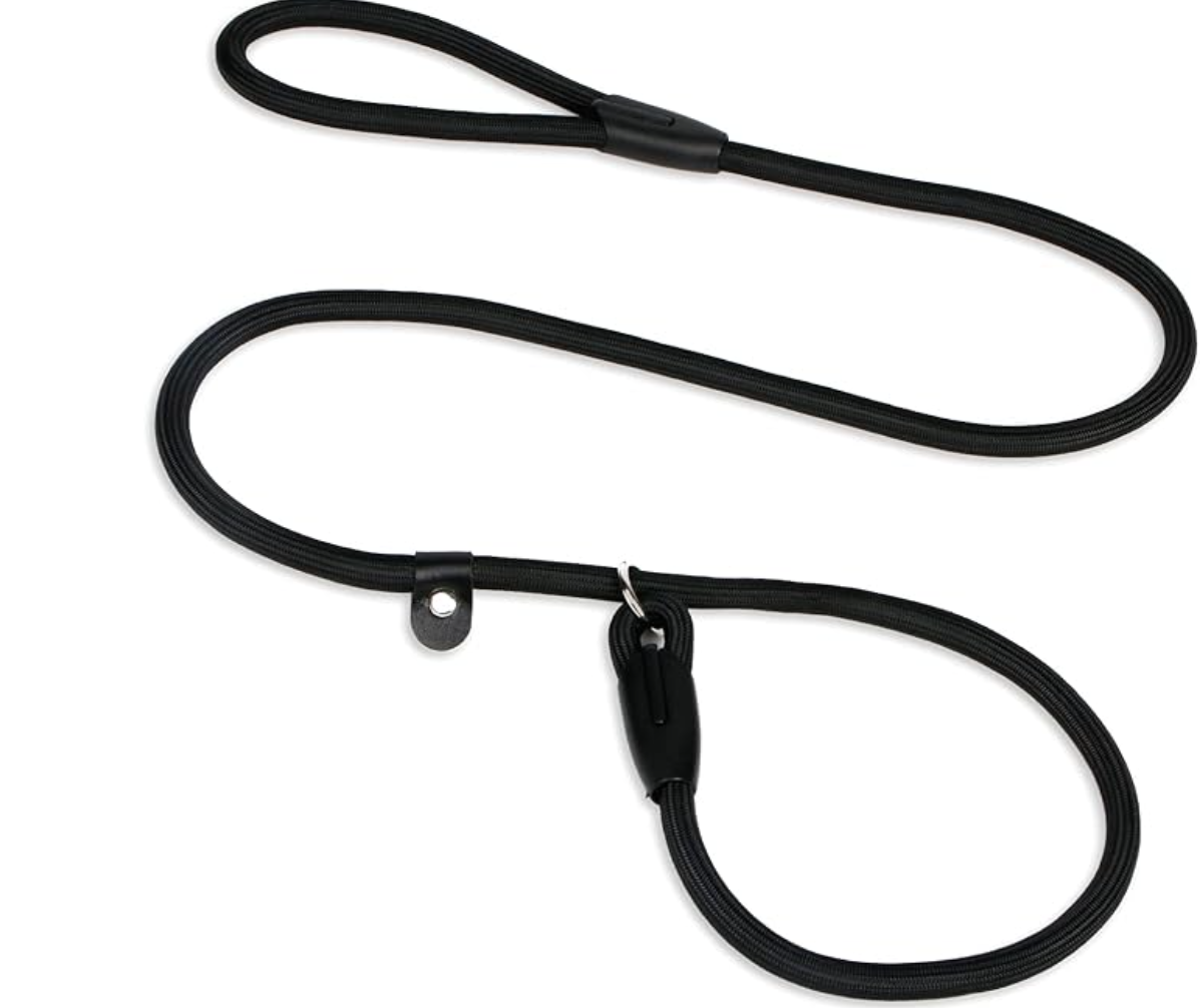 Dog Slip Leads Leash, 4.5FT Durable Puppy Rope Leashes Collar Nylon Dog Training Walking Lead Leashes for Small Medium Dogs (Black)