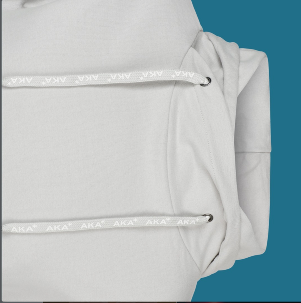 AKA Crop Hoodie – Cement Grey