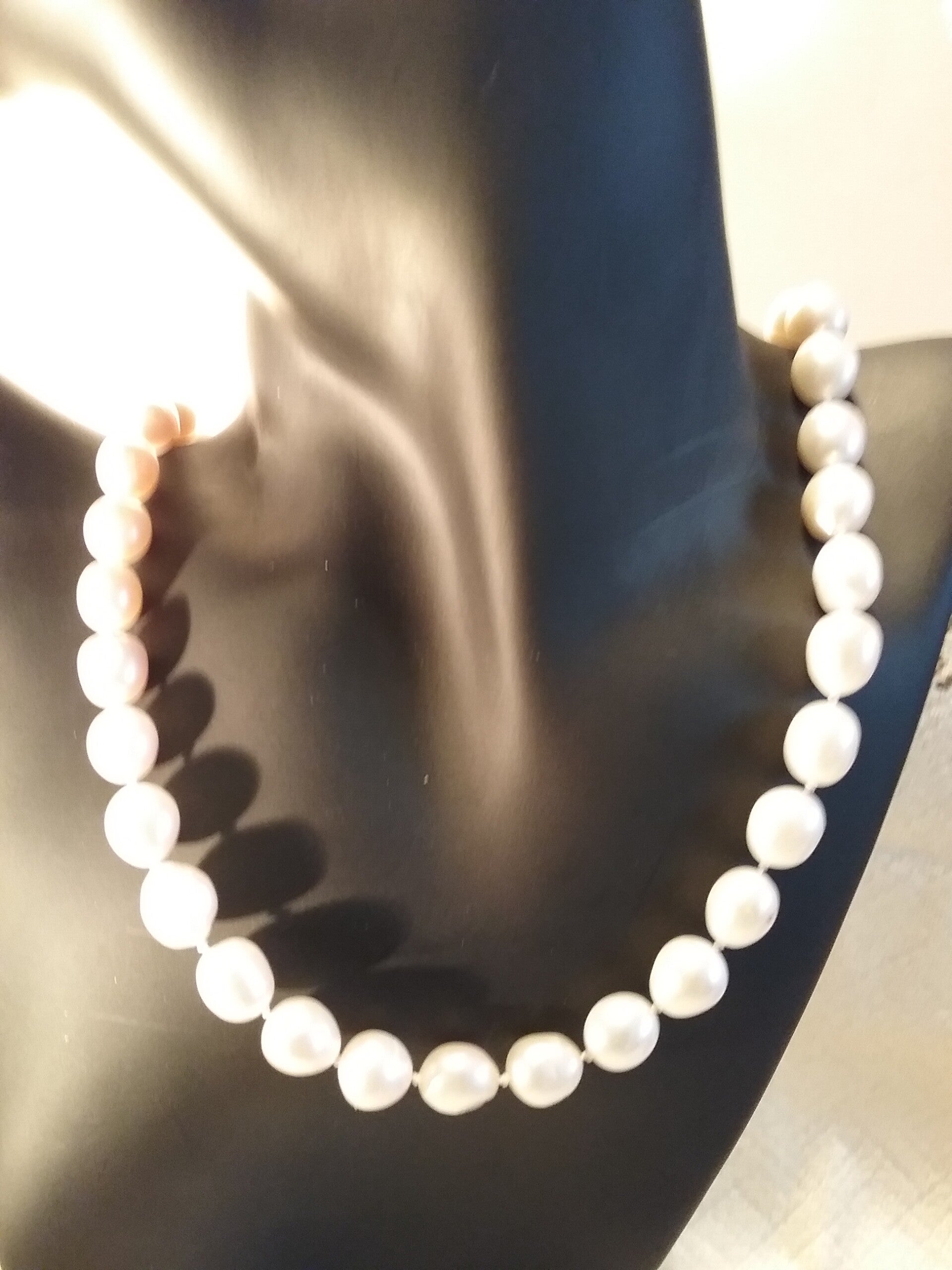 Double Lustre White Freshwater Pearl Necklace