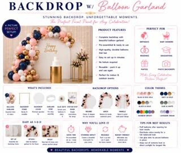 Backdrop with balloon