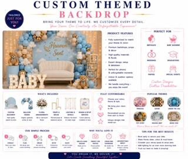 Custom themed backdrop
