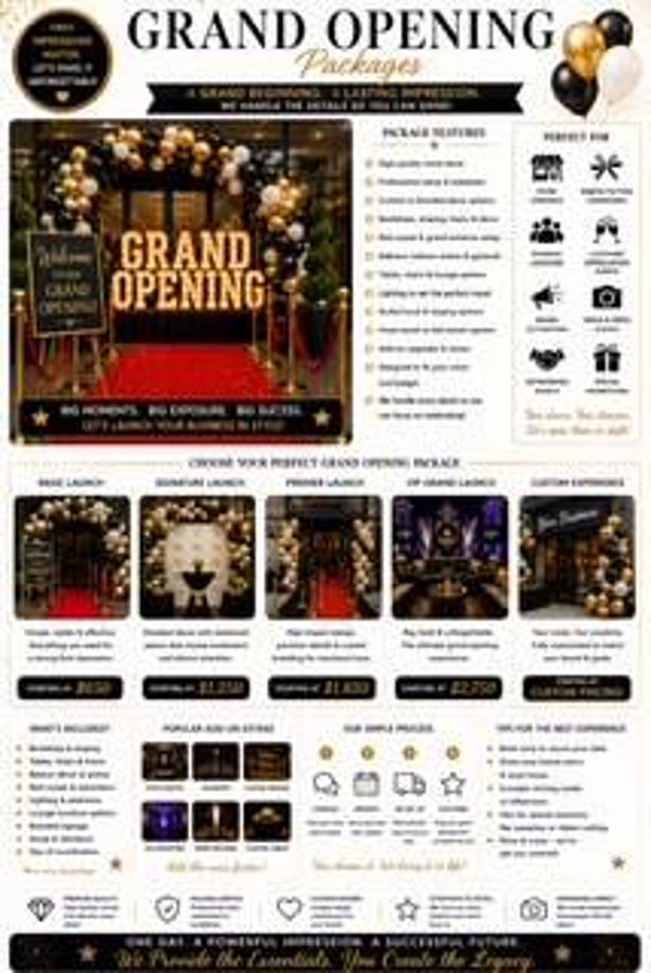 Grand opening packages