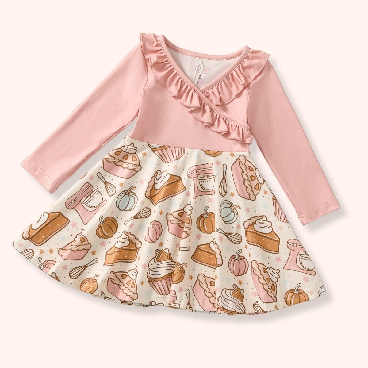 Pumpkin and baking long sleeve dress