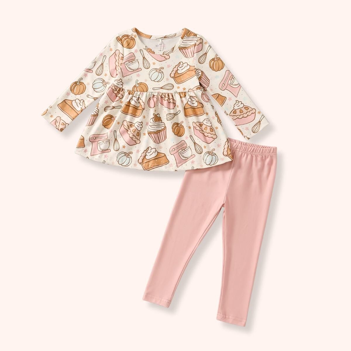 Pumpkin pie and baking two-piece outfit