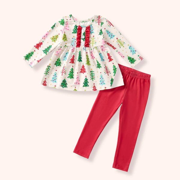Girl two-piece Christmas tree