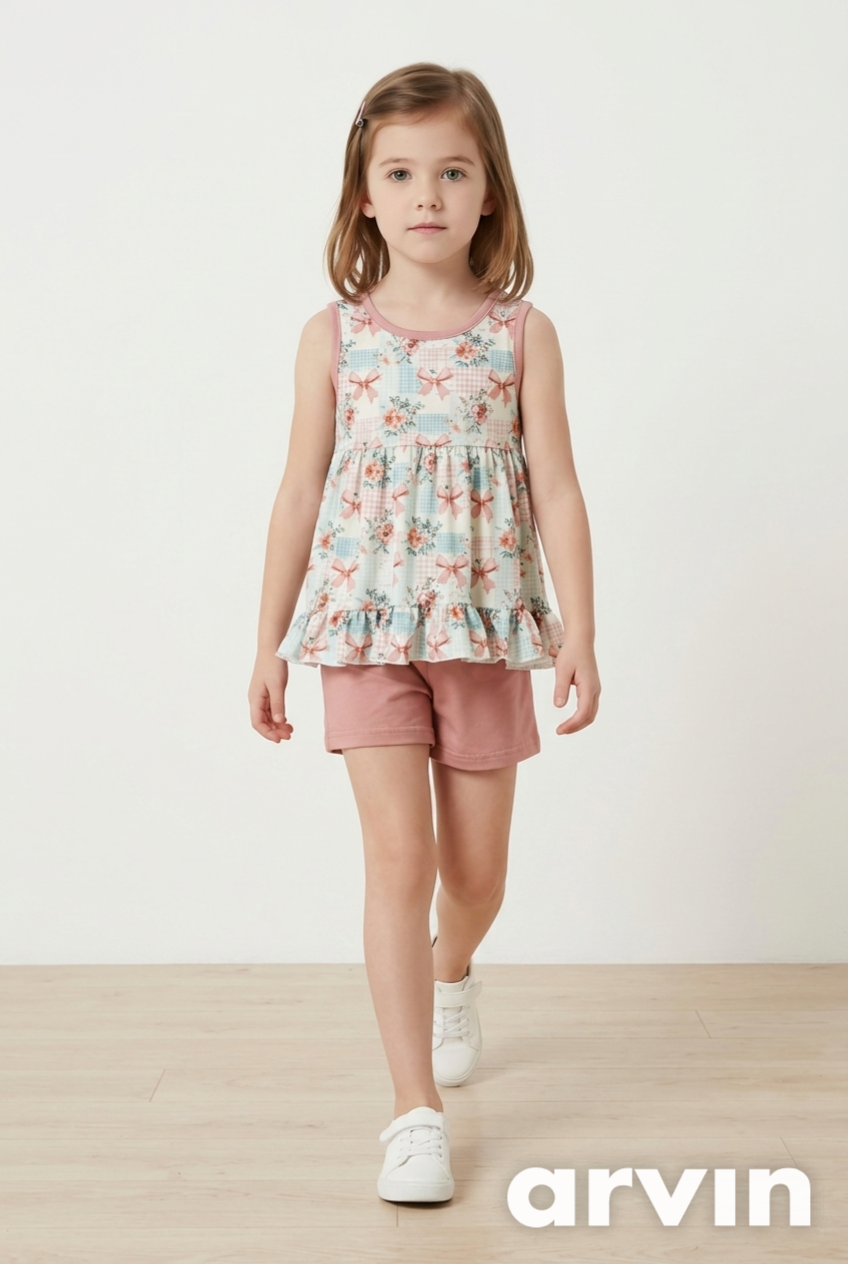 Girl two-piece short outfit