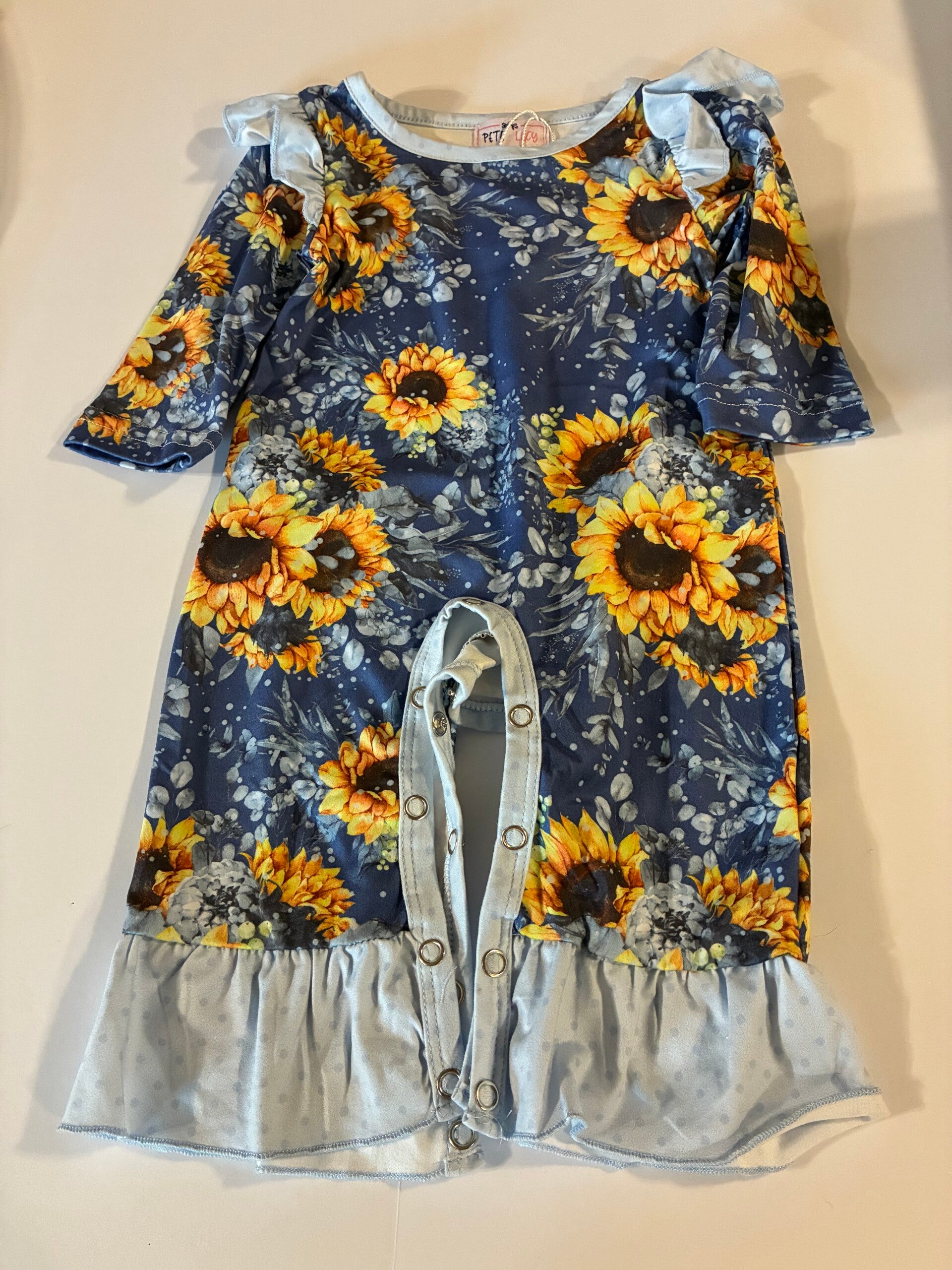 Infant sunflower romper