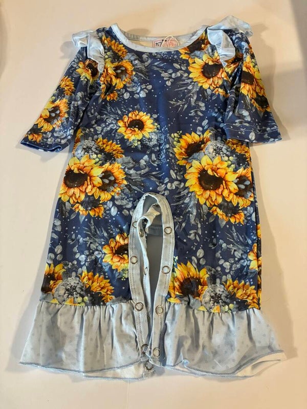 Infant sunflower romper