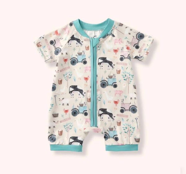 Friendly Farmyard Boy Romper