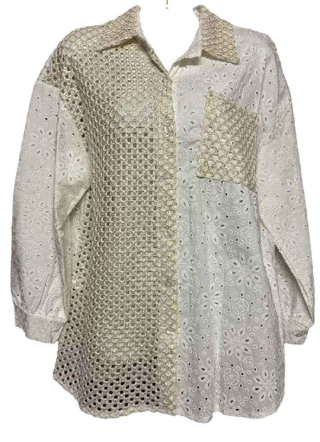 Broderie BOHO blouse one size 40/46