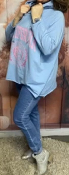 California Hoodie blauw one size 40/48