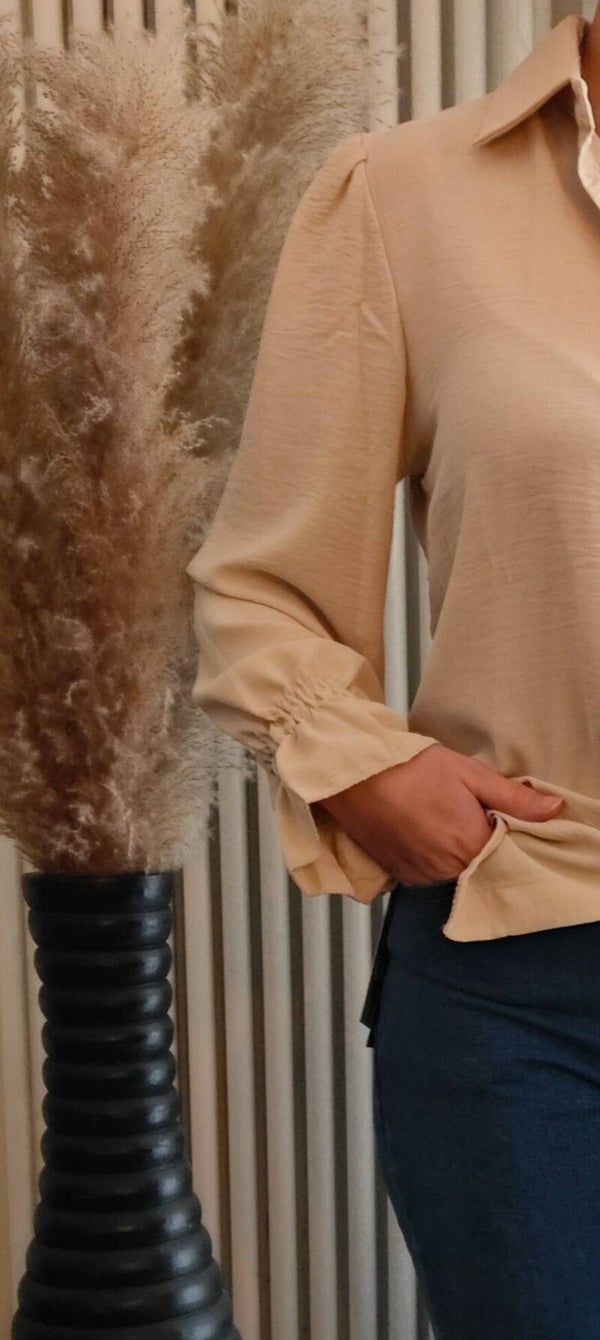 Estee Brown blouse Chemise uni,Beige