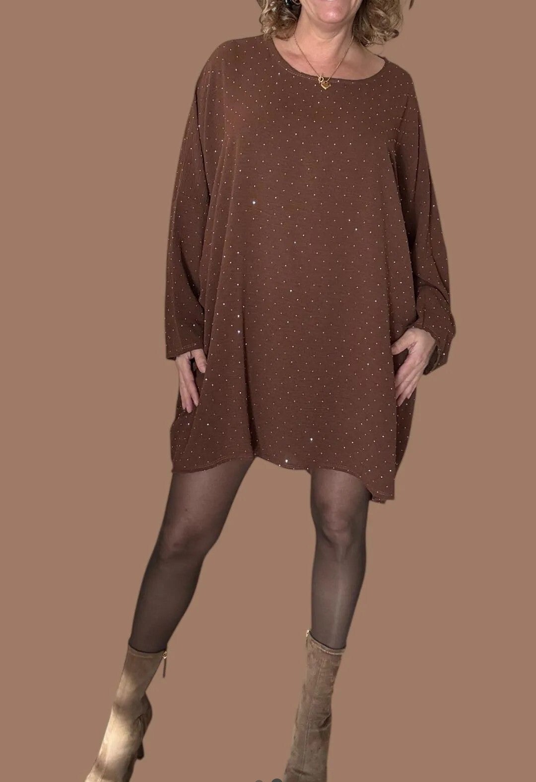 Glitter tuniek Bruin One Size 38/52