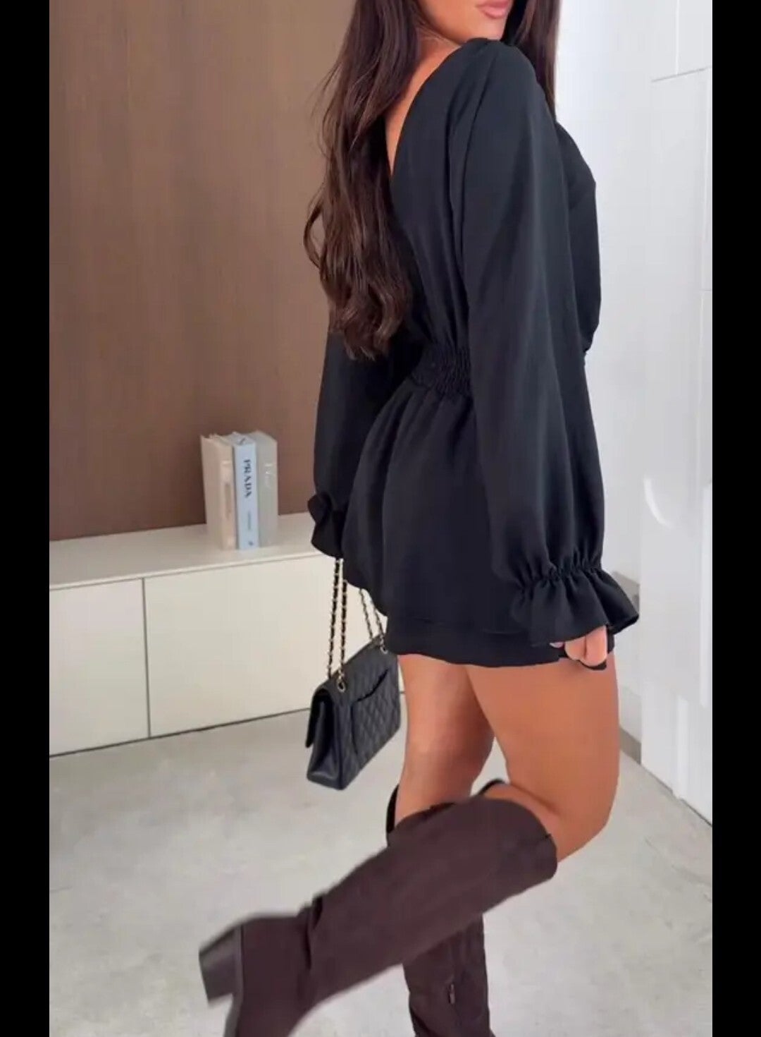 Korte Jumpsuit Zwart, One Size S tot XL