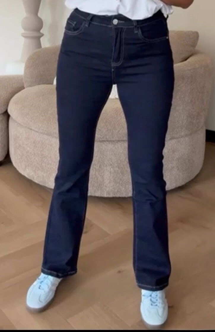 Karostar Flaire Jeans donker Blauw 38-48