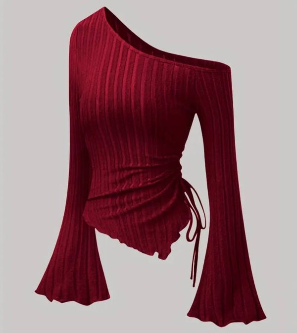 Off Shoulder top Bordeaux, S tm XL