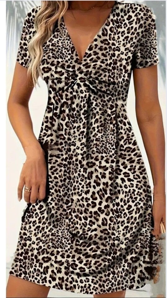 Zomer panter jurk. Maat M/L/XL/XXL