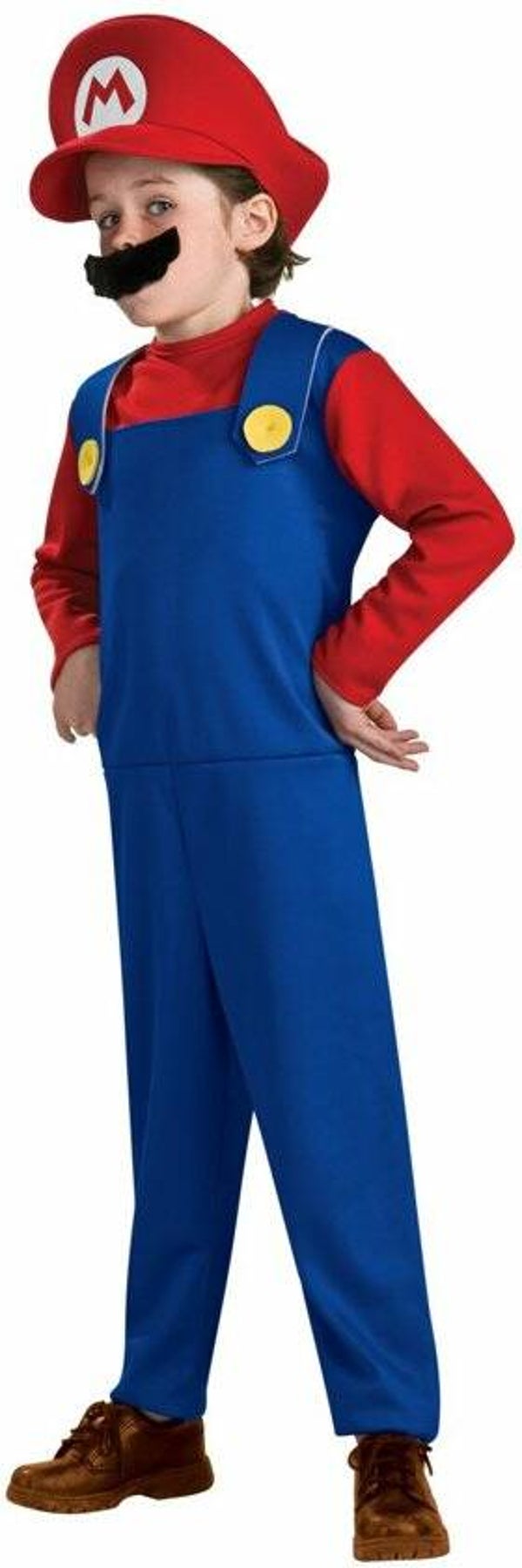 Super Mario - Kostuum - Maat 110/122 - Rood/Blauw