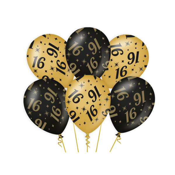 Classy Party Ballonnen 6x 16 jaar