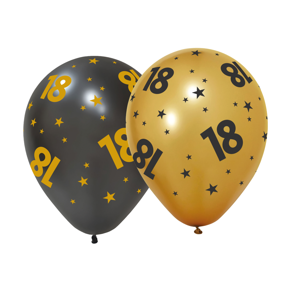 We fiesta Golden Celebrations Ballonnen 6 stuks 18 jaar