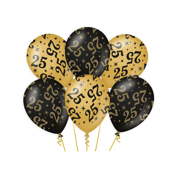 Classy Party Ballonnen 6x 25 jaar