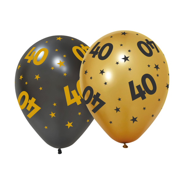 We fiesta Golden Celebrations Ballonnen 6 stuks 40 jaar