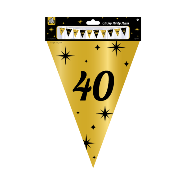 Classy Party flags foil 40