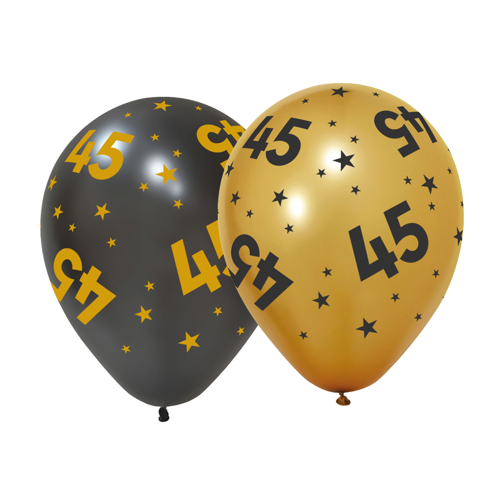 We fiesta Golden Celebrations Ballonnen 6 stuks 45 jaar