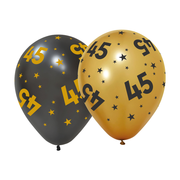 We fiesta Golden Celebrations Ballonnen 6 stuks 45 jaar