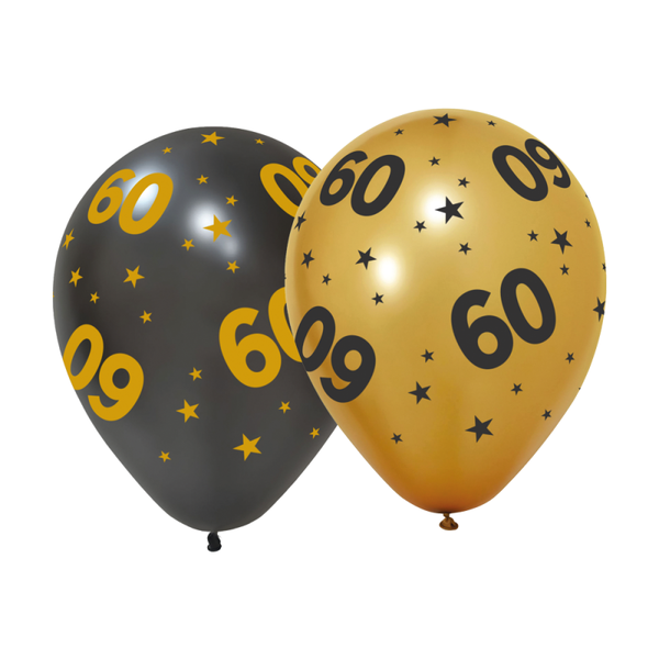 We fiesta Golden Celebrations Ballonnen 6 stuks 60 jaar