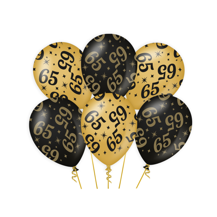 Classy Party Ballonnen 6x 65 jaar