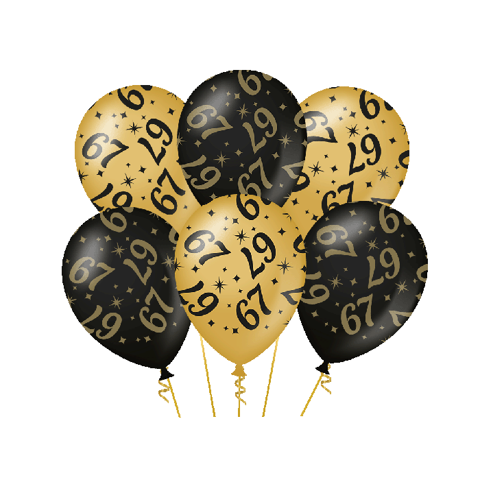 Classy Party Ballonnen 6x 67 jaar