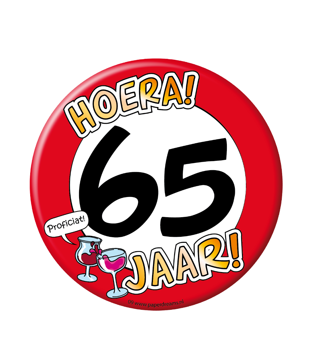 Feestelijke Bierviltjes Hoera 65 jaar
