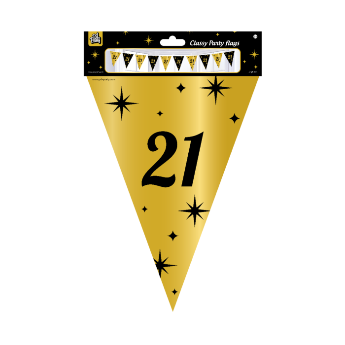 Classy Party flags foil - 21