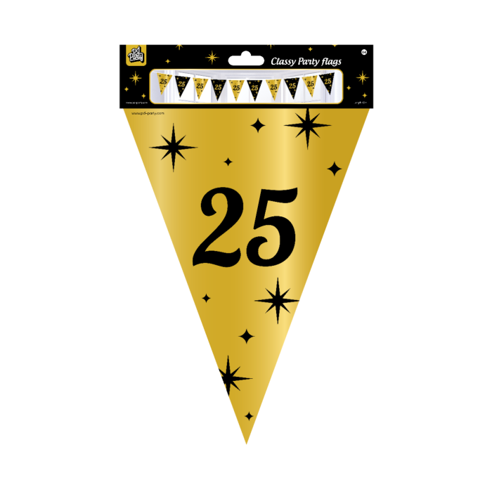 Classy Party flags foil - 25