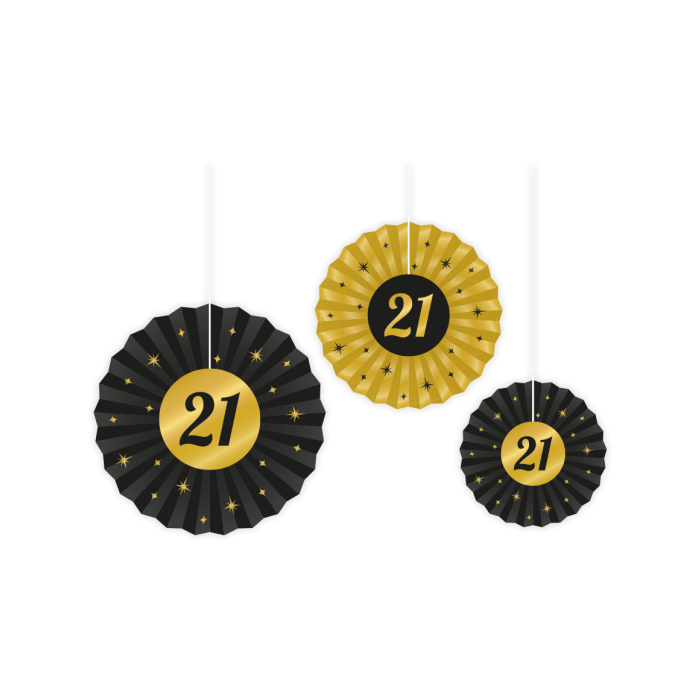 Classy Party Paper Fans 21 jaar