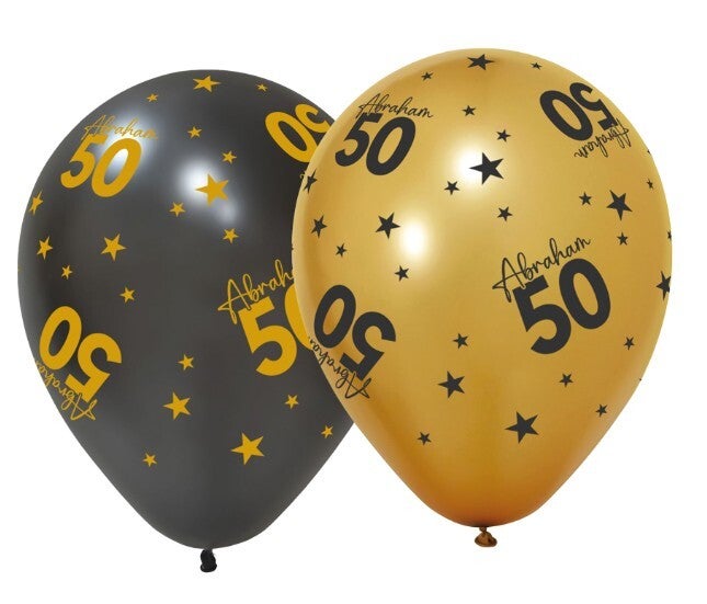We fiesta Golden Celebrations Ballonnen 6 stuks Abraham 50